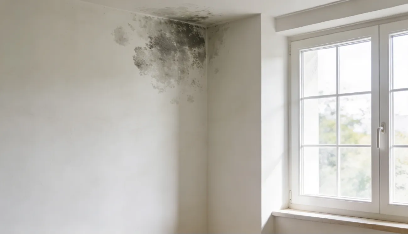 Moho en pared de vivienda en Elche